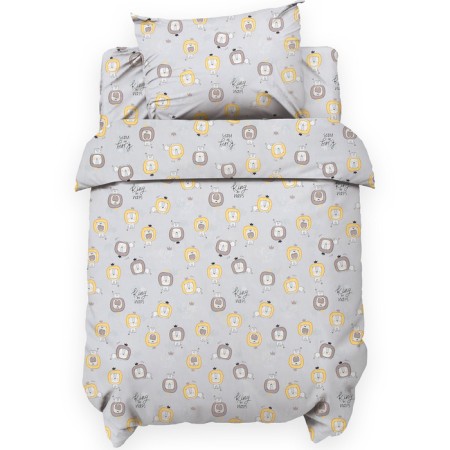 Lovelife bedding set “Leo” 112*143 cm, 60*120+20 cm, 40*60 cm, satin, 100% cotton