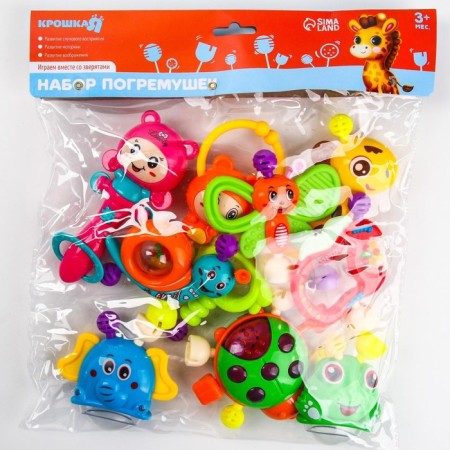 A set of rattles “Gather me”, 10 pcs, bright colors, crumb me-13