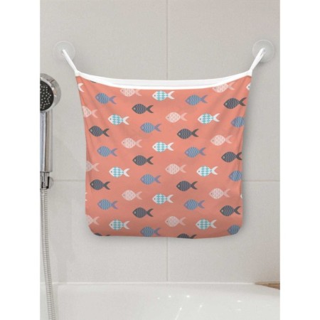 Organizer in a bathtub on suction cups "Fish Stroy", for storing toys and trifles, size 33x39 cm