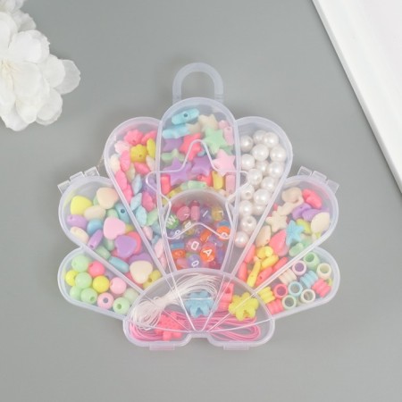 A set of beads for creativity "shell" (230 ± 5 pcs.) Assorted