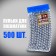 Plastic bullets 6 mm in mug, 500 pcs., Silver color
