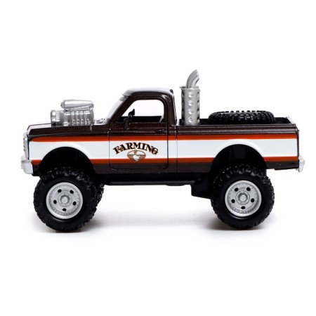 Metal jeep "pickup", doors, inertia, 1:36, light and sound, black color open-1
