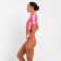 Separate Minaku swimsuit with a zipper, pink color, size 46