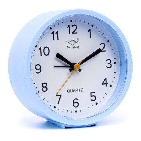 Clock - desktop an alarm clock, discrete move, 12 x 12 cm, aa-1