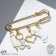 Pin "Medicine" 4 pendants, 6.5 cm, white color in gold