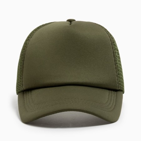 Baseball cap with minaku grid, dark green color, size 56-58-7