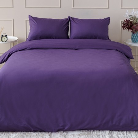 IDEASON 1.5SP set Violet (under 145x215cm, naval 50x70cm 2pcs) Poplin 130g/m, HL100%