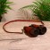 Binoculars on the belt, lens 5 cm, brass, skin