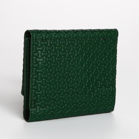 Women's wallet on the button, green color-1