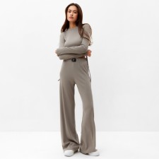 Female set (pants, jumper) mist, size 44, gray color