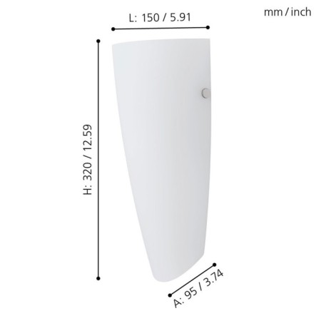 Bra Nemo 1x60W E27, Nickel 15x15x32 cm-2