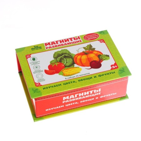 Developing magnets “Studying colors and vegetables - fruits” (set 25 pcs)-3