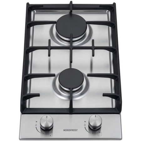 The hock surface NordFrost HS 3022 x, gas, 2 burners, stainless steel-2