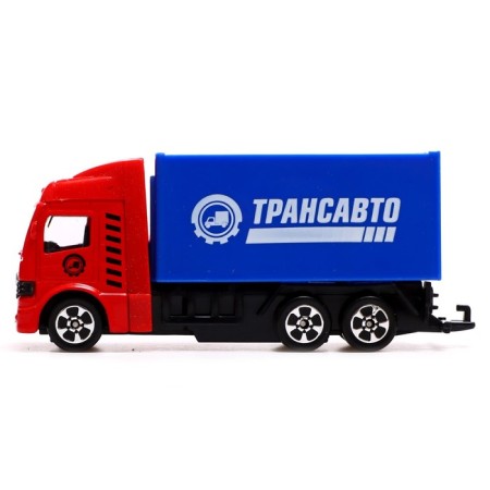 Metal car "truck", 10.5 cm, red color-1