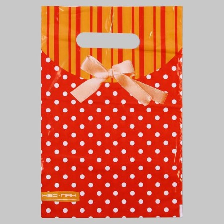 Politais with a bow, polyethylene with a cut pen, 30 μm 20x30 cm
