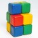 A set of colored cubes, 10 pieces 12 × 12 cm