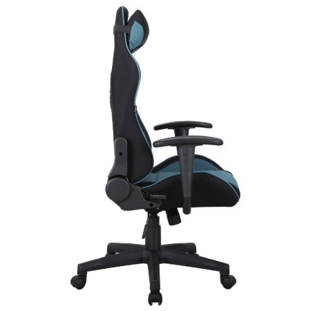Brabix player "GT RACER GM-100", two pillows, fabric, black/blue-3