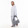 Sports bag with lightning, long belt, white/black color