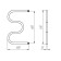 Water heated towel rail, m-shaped, 600x400 mm, d = 32 mm, external thread 1 "