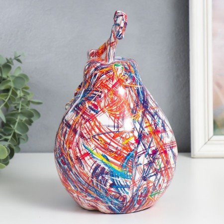 Polystone souvenir "Pear with a leaf. Color pencils" 16x16.5x24.5 cm-3