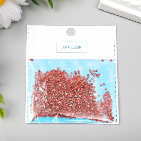 Decor for creativity Metal "Red circles" set 2000 pcs 0.2x0.2 cm-2