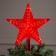 LED top for the Christmas tree "Red" 22 cm, 30 LED, wire 2 meters, 220 V, glow red glow