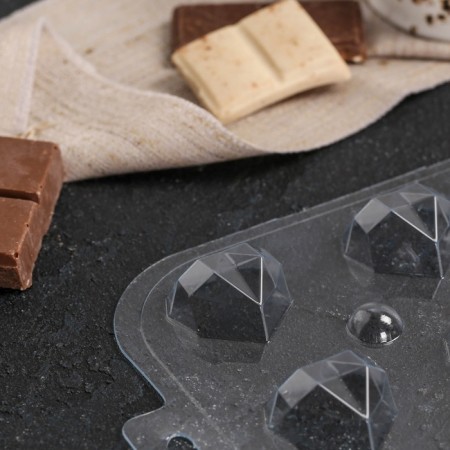 Form for chocolate and sweets Plastic "Conflicts Great Heart", the color is transparent-5