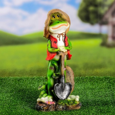 Garden figure "Frog Sadovnik" 17x12x33cm