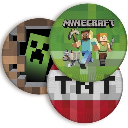 Paper plate "Pixels. Assorted ", 18 cm, in a set 6 pieces