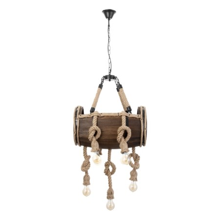 Barrel chandelier 7he27 40W Black 41x33x30 cm-3