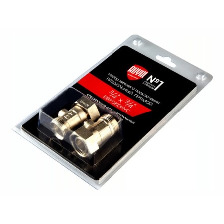 Lower connection of the radiator Royal Thermo, 3/4 ", straight, separate, 2 pcs, in the blister
