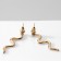 Earrings Metal "Snake" miniature, color gold
