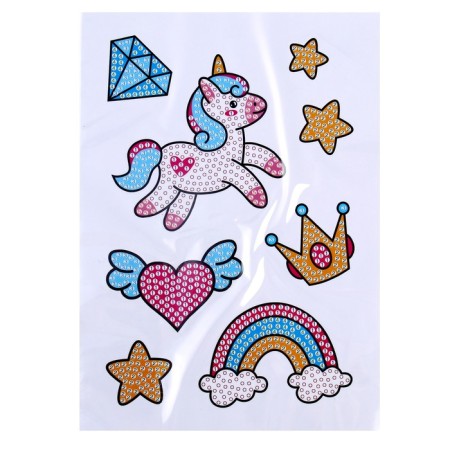 Diamond mosaic-sticker with full filling for children "Fabulous Unicorn"-2