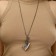 Pompeii-pompolet pendant, color in black silver, 70 cm