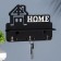Keykeeper with the Home shelf black color, 28x23x7.5 cm