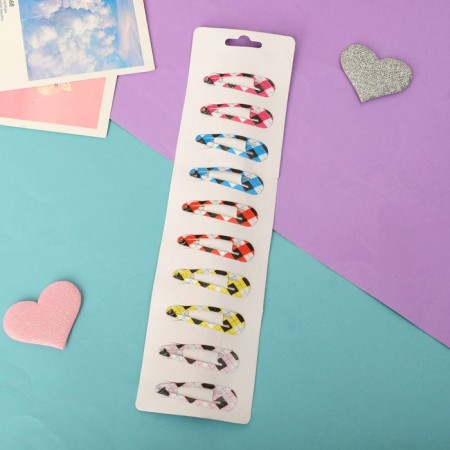 Invisibility for hair "Milan" (set 10 pcs) color cage, 4.5 cm, mix-1