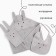 Set of crumb I (towel-angle, mitten, bib), gray, 100% HL, 360 gr/m2