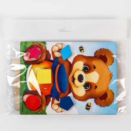 Puzzle "Learning forms and colors along with a teddy bear"-6