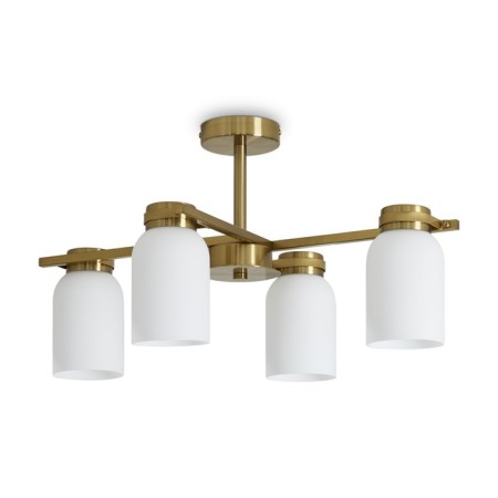 Suspended lamp Freya Fr5446PL-04BS1 Kamelia, 550x400x290 mm, E14, 4x40W, brass color-6