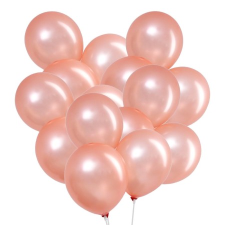 Latex ball 5 ", metal, set 100 pcs., Color Pink gold-1