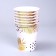 A one -time paper glass "Happy birthday" Golden pattern, set 6 pcs, 250 ml