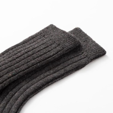 Warm male socks Collorista plain, dark-gray color, size 40-42 (25-27 cm)-1