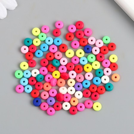 Beads for the creativity of PVC "Ring. Bright mix" set of 112 pcs 0.7x0.7x0.3 cm