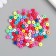 Beads for the creativity of PVC "Ring. Bright mix" set of 112 pcs 0.7x0.7x0.3 cm