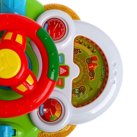 Musical steering wheel "cars", light and sound effects, works from batteries-2