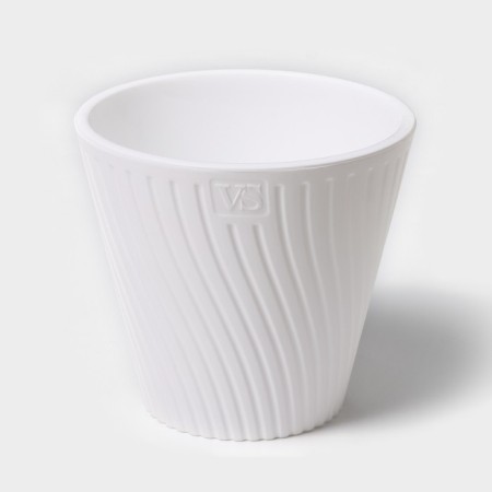 Kashpo for flowers with an insert "Louis", 1.2 l, white color