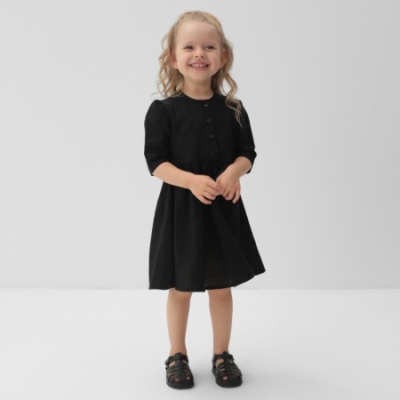 Платье для девочки MINAKU: Cotton collection, цвет чёрный, рост 152 см-1