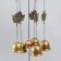 Wind Music Metal "Peacock and Leafers" 5 bells for bronze 46 cm