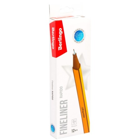Capillary pen Berlingo Rapido, 0.4 mm, three -sided, brown rod-2