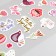 Stick plastic gold embossing "Flowers and love" MIX 10.5x23 cm